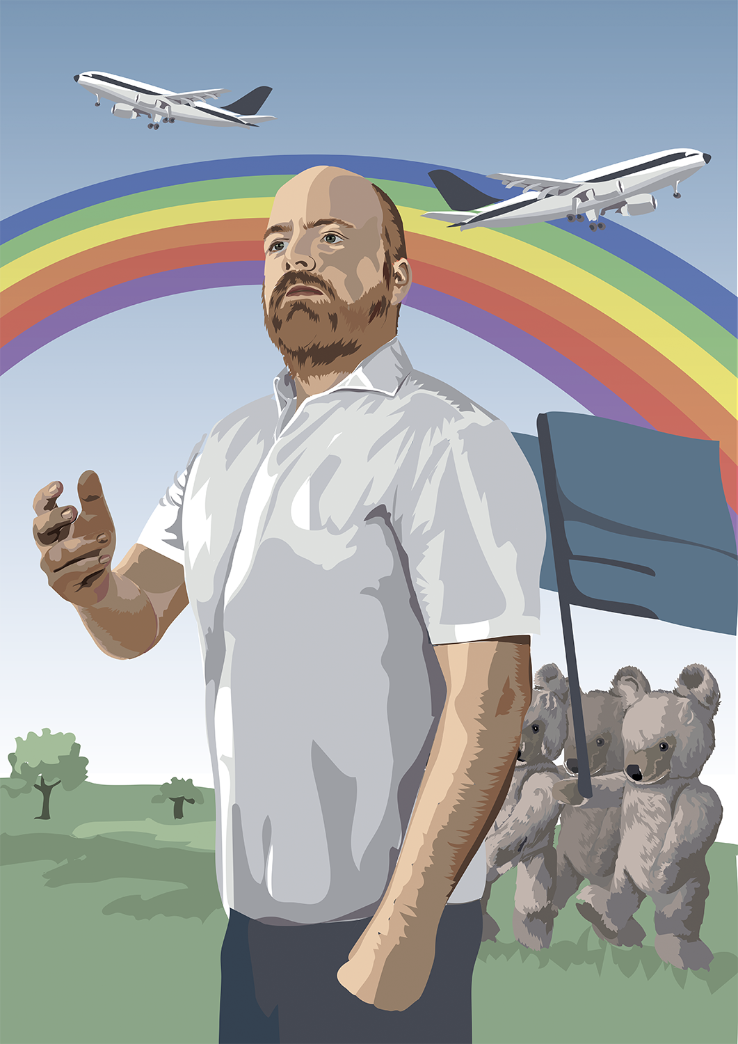 Here should be a wonderful and extremely accurate portrait of Simon Menner by Marlene Kettner.